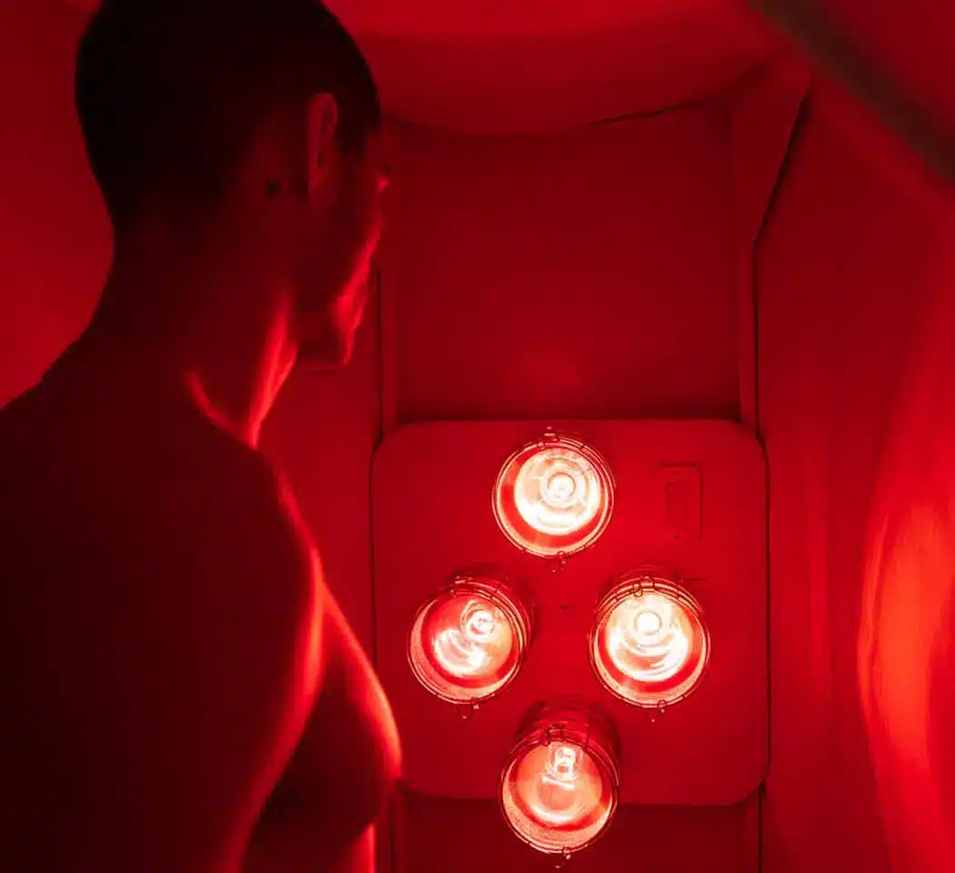 Inside the SaunaSpace full spectrum infrared sauna at Superhuman in Honolulu